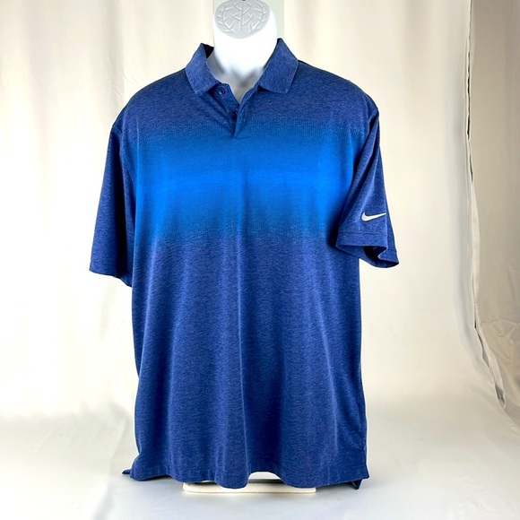 Men’s Nike Golf Tour Performance Dri-Fit Polo Golf Shirt Size XL Blue Gradient - Picture 1 of 13